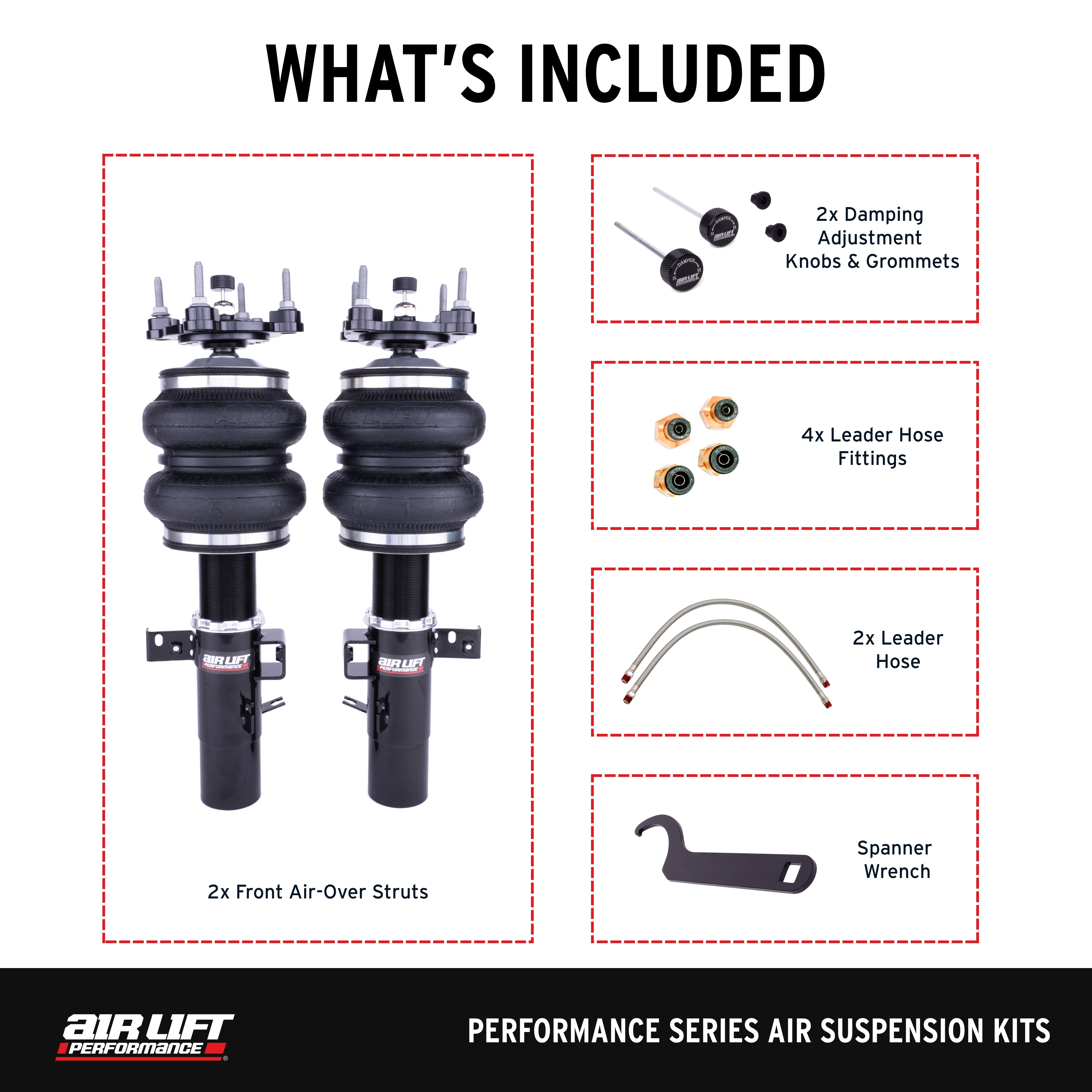 Air Lift Performance 76012 Air Lift Performance Front Air Spring Suspension Kit